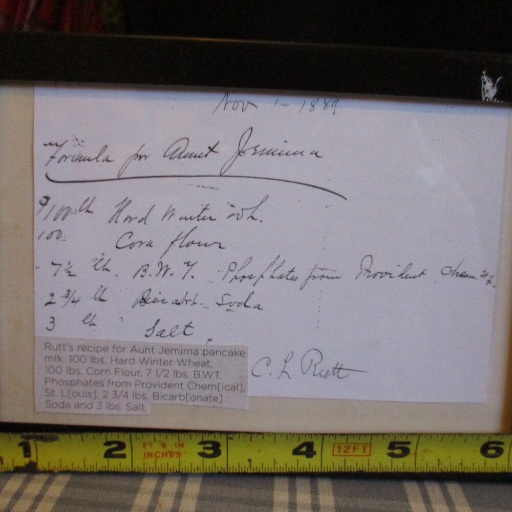 FINAL SALE Leaving Poshmark! Rare recipe for Aunt Jemima pancake mix, circa 1889